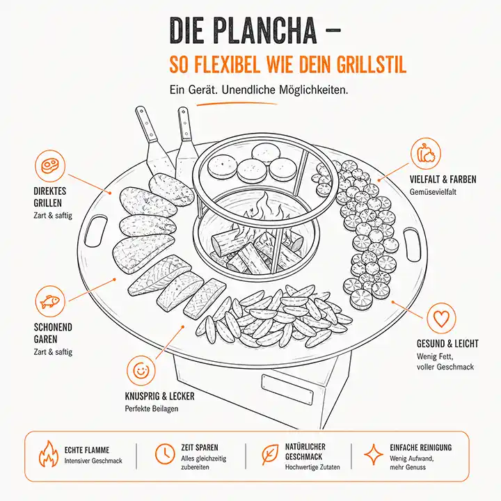 Plancha - flexibel Grillen